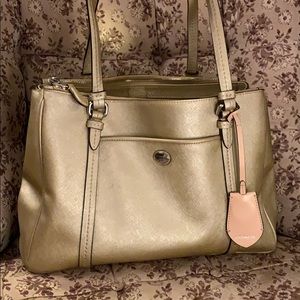 Gold Coach Shoulder Purse